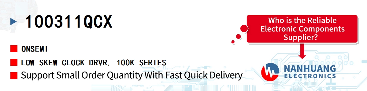 100311QCX onsemi LOW SKEW CLOCK DRVR, 100K SERIES