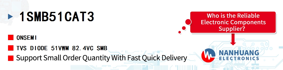 1SMB51CAT3 onsemi TVS DIODE 51VWM 82.4VC SMB
