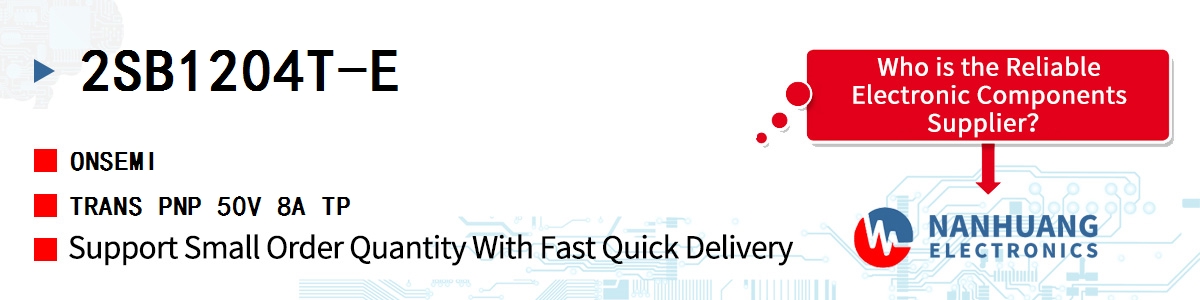 2SB1204T-E onsemi TRANS PNP 50V 8A TP