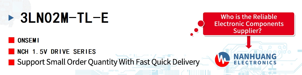 3LN02M-TL-E onsemi NCH 1.5V DRIVE SERIES