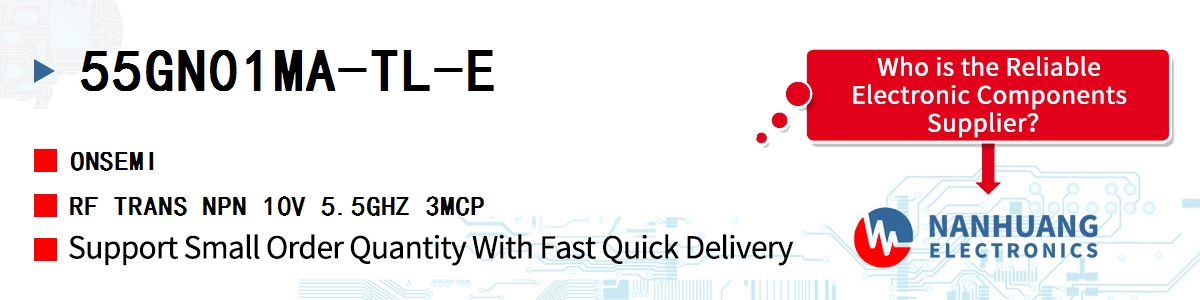 55GN01MA-TL-E onsemi RF TRANS NPN 10V 5.5GHZ 3MCP