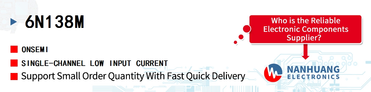 6N138M onsemi SINGLE-CHANNEL LOW INPUT CURRENT