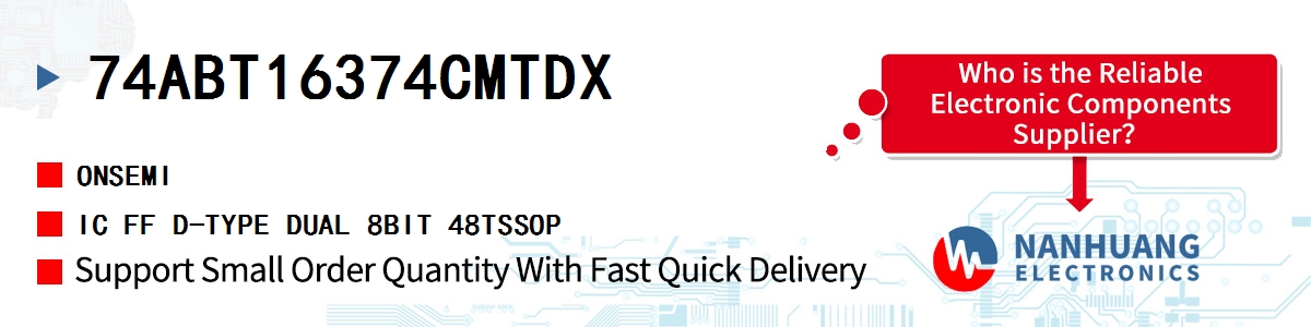 74ABT16374CMTDX onsemi IC FF D-TYPE DUAL 8BIT 48TSSOP