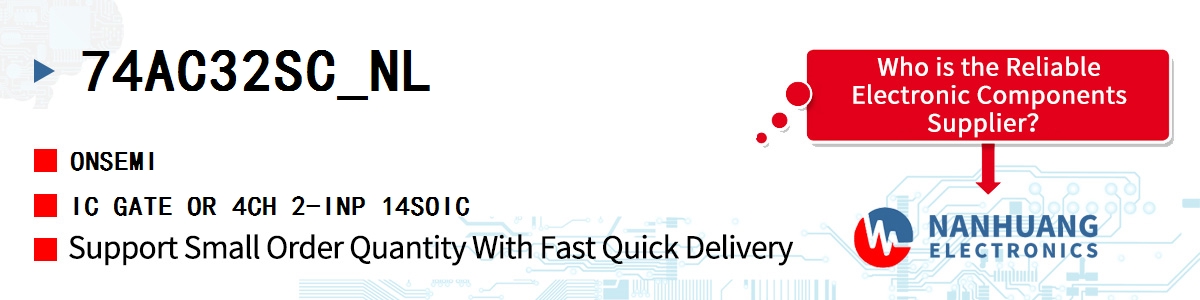 74AC32SC_NL onsemi IC GATE OR 4CH 2-INP 14SOIC