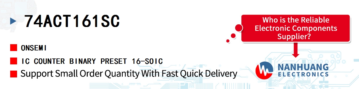 74ACT161SC onsemi IC COUNTER BINARY PRESET 16-SOIC