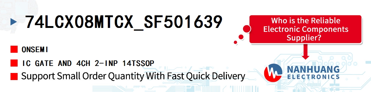 74LCX08MTCX_SF501639 onsemi IC GATE AND 4CH 2-INP 14TSSOP