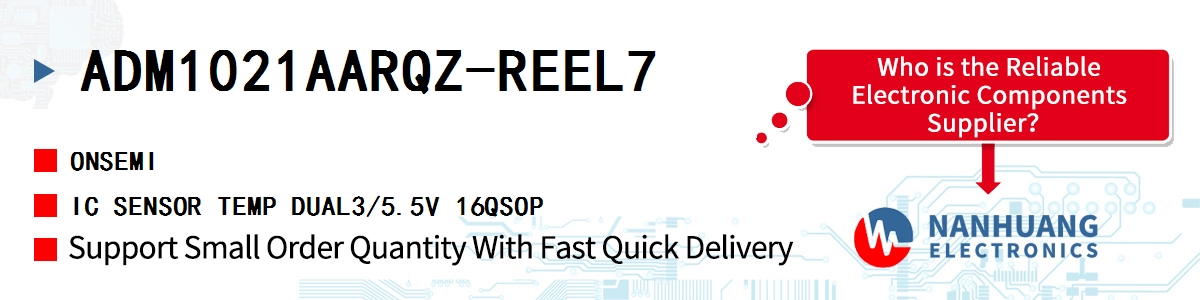 ADM1021AARQZ-REEL7 onsemi IC SENSOR TEMP DUAL3/5.5V 16QSOP