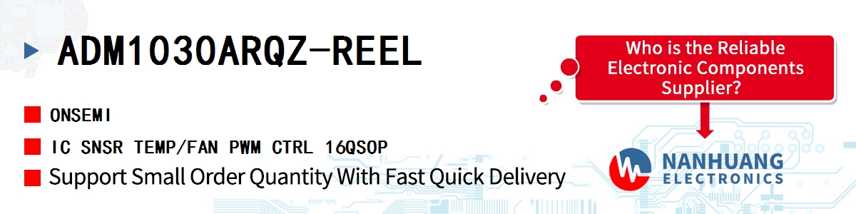 ADM1030ARQZ-REEL onsemi IC SNSR TEMP/FAN PWM CTRL 16QSOP