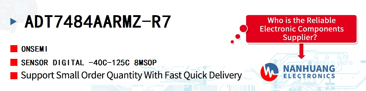 ADT7484AARMZ-R7 onsemi SENSOR DIGITAL -40C-125C 8MSOP