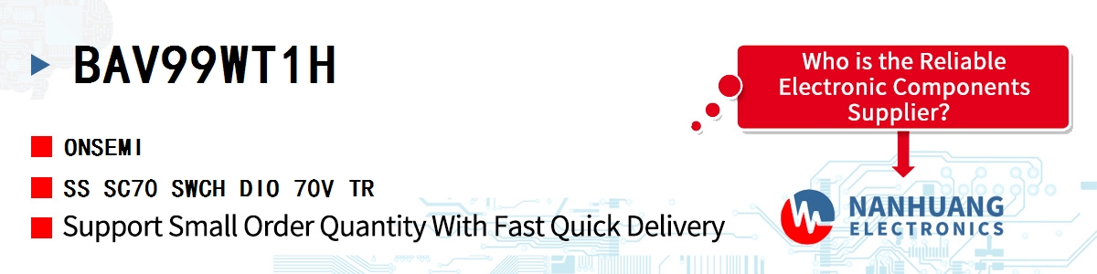 BAV99WT1H onsemi SS SC70 SWCH DIO 70V TR
