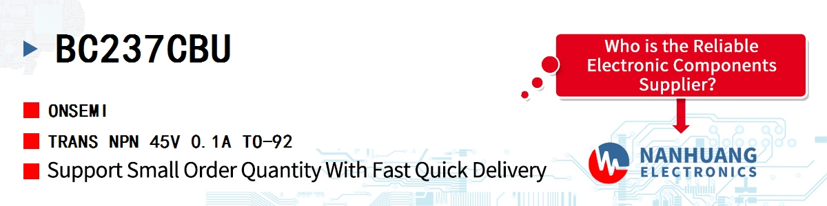BC237CBU onsemi TRANS NPN 45V 0.1A TO-92