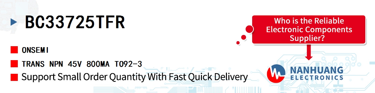 BC33725TFR onsemi TRANS NPN 45V 800MA TO92-3