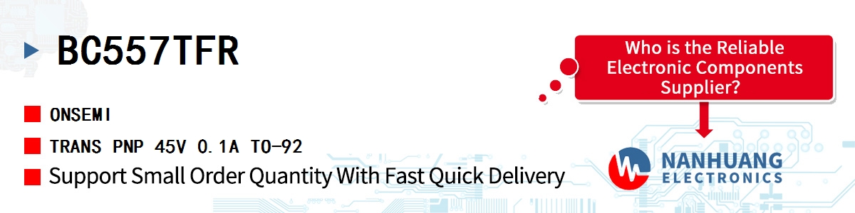 BC557TFR onsemi TRANS PNP 45V 0.1A TO-92