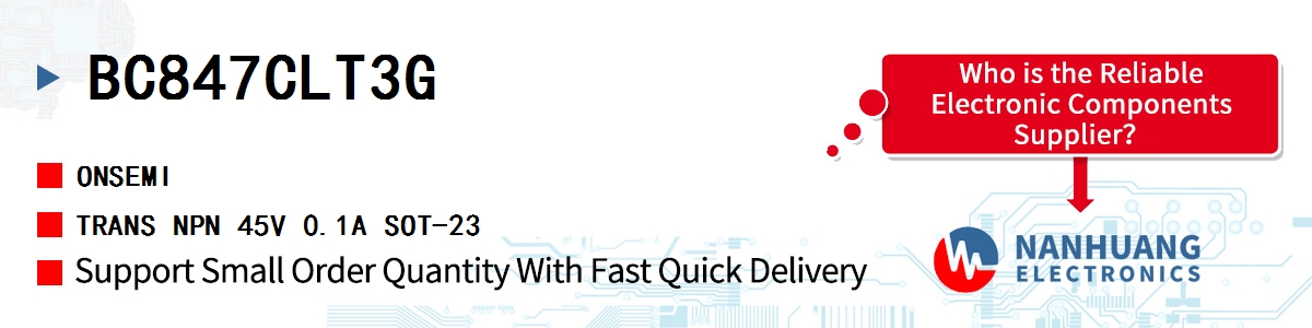 BC847CLT3G onsemi TRANS NPN 45V 0.1A SOT-23