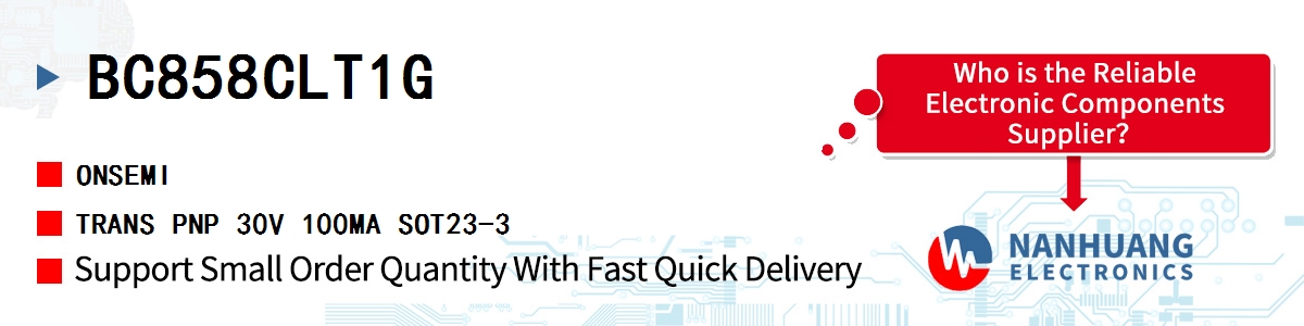 BC858CLT1G onsemi TRANS PNP 30V 100MA SOT23-3