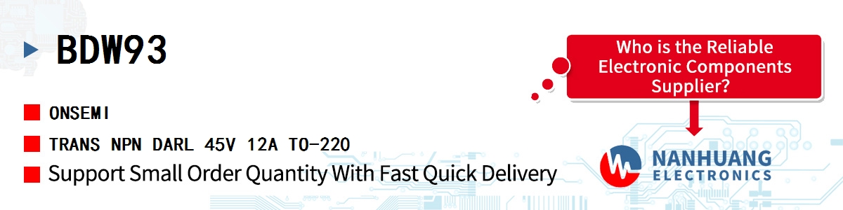 BDW93 onsemi TRANS NPN DARL 45V 12A TO-220