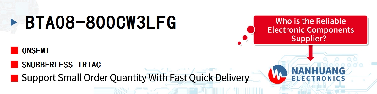 BTA08-800CW3LFG onsemi SNUBBERLESS TRIAC