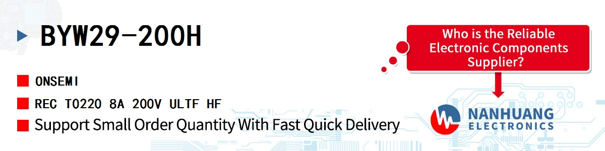 BYW29-200H onsemi REC T0220 8A 200V ULTF HF