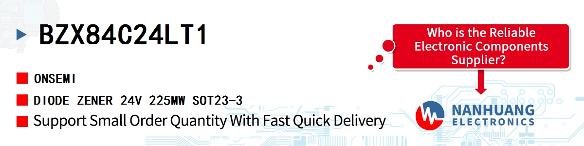 BZX84C24LT1 onsemi DIODE ZENER 24V 225MW SOT23-3