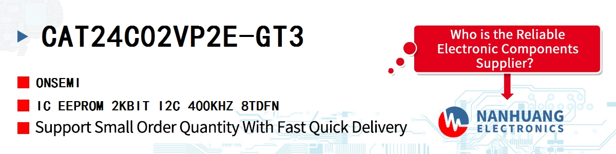 CAT24C02VP2E-GT3 onsemi IC EEPROM 2KBIT I2C 400KHZ 8TDFN