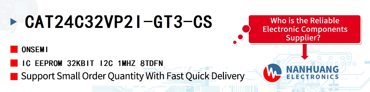 CAT24C32VP2I-GT3-CS onsemi IC EEPROM 32KBIT I2C 1MHZ 8TDFN