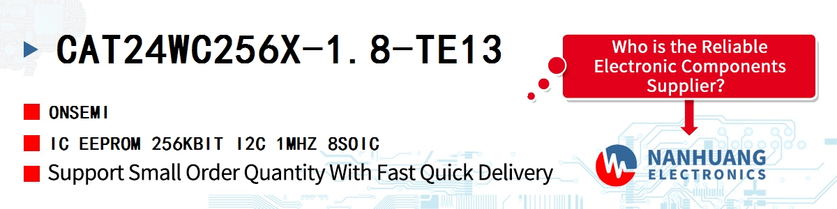 CAT24WC256X-1.8-TE13 onsemi IC EEPROM 256KBIT I2C 1MHZ 8SOIC