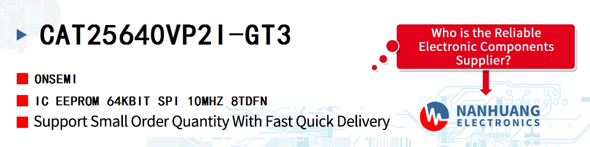 CAT25640VP2I-GT3 onsemi IC EEPROM 64KBIT SPI 10MHZ 8TDFN