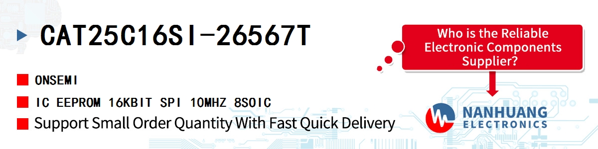 CAT25C16SI-26567T onsemi IC EEPROM 16KBIT SPI 10MHZ 8SOIC