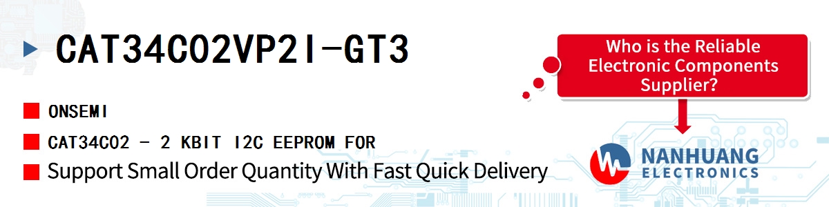 CAT34C02VP2I-GT3 onsemi CAT34C02 - 2 KBIT I2C EEPROM FOR