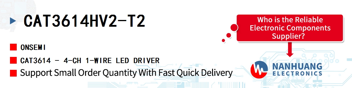 CAT3614HV2-T2 onsemi CAT3614 - 4-CH 1-WIRE LED DRIVER
