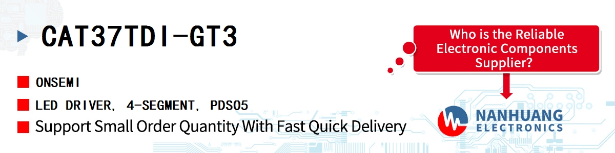 CAT37TDI-GT3 onsemi LED DRIVER, 4-SEGMENT, PDSO5