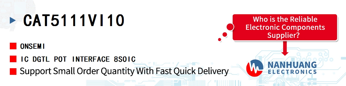 CAT5111VI10 onsemi IC DGTL POT INTERFACE 8SOIC