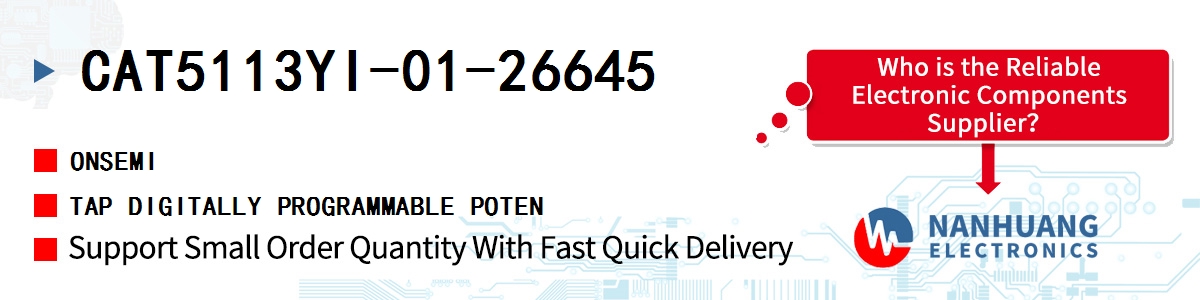 CAT5113YI-01-26645 onsemi TAP DIGITALLY PROGRAMMABLE POTEN