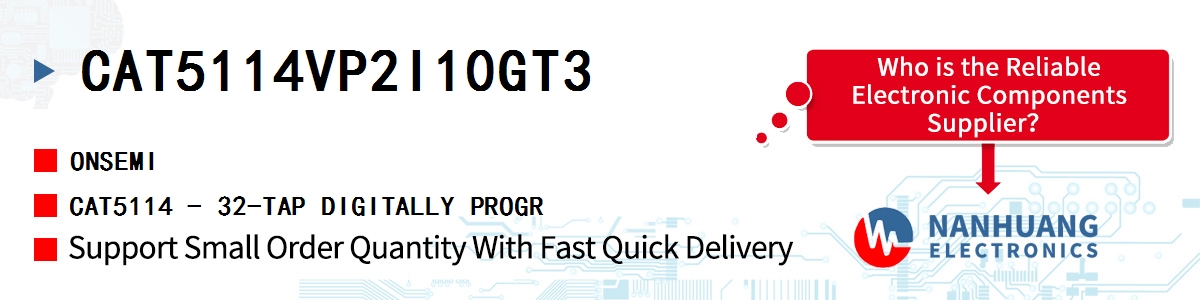 CAT5114VP2I10GT3 onsemi CAT5114 - 32-TAP DIGITALLY PROGR
