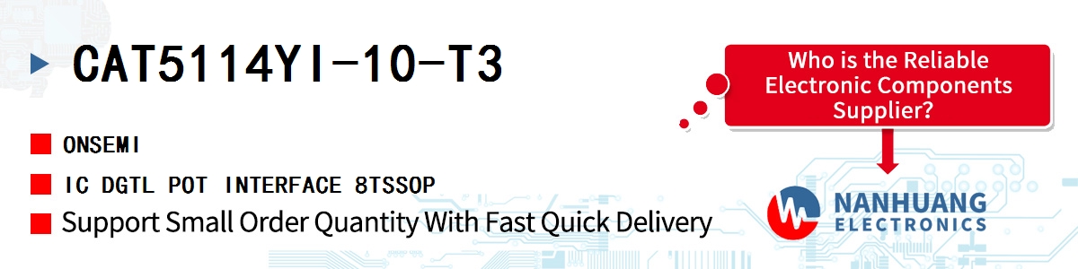 CAT5114YI-10-T3 onsemi IC DGTL POT INTERFACE 8TSSOP
