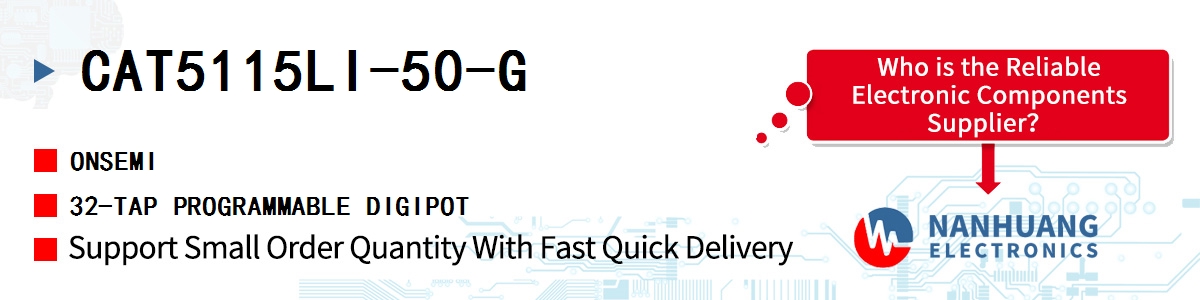 CAT5115LI-50-G onsemi 32-TAP PROGRAMMABLE DIGIPOT