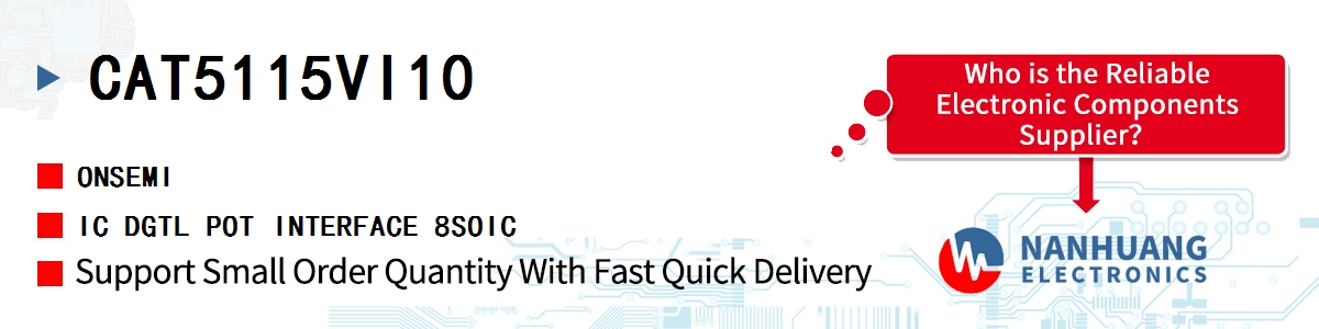 CAT5115VI10 onsemi IC DGTL POT INTERFACE 8SOIC
