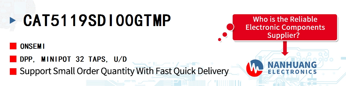 CAT5119SDI00GTMP onsemi DPP, MINIPOT 32 TAPS, U/D
