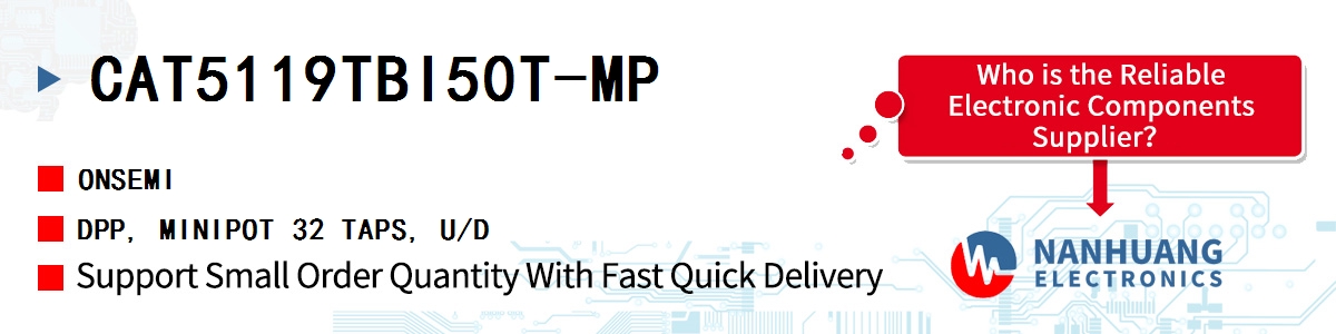 CAT5119TBI50T-MP onsemi DPP, MINIPOT 32 TAPS, U/D