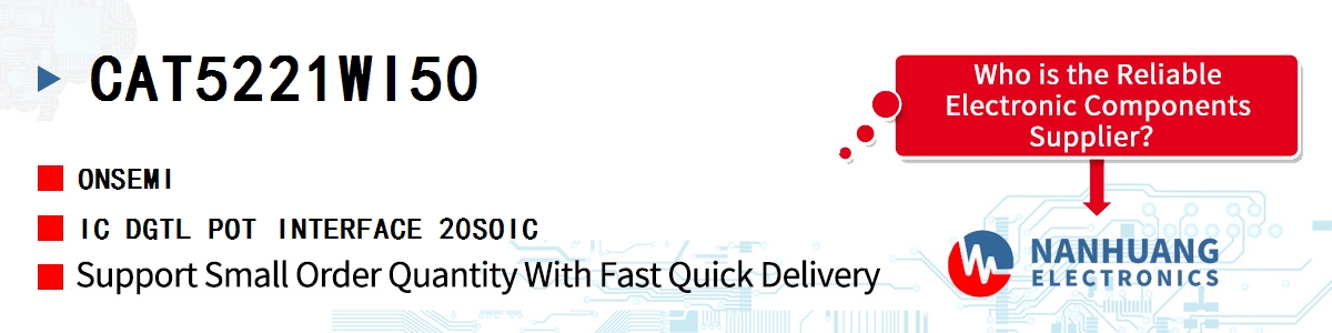 CAT5221WI50 onsemi IC DGTL POT INTERFACE 20SOIC