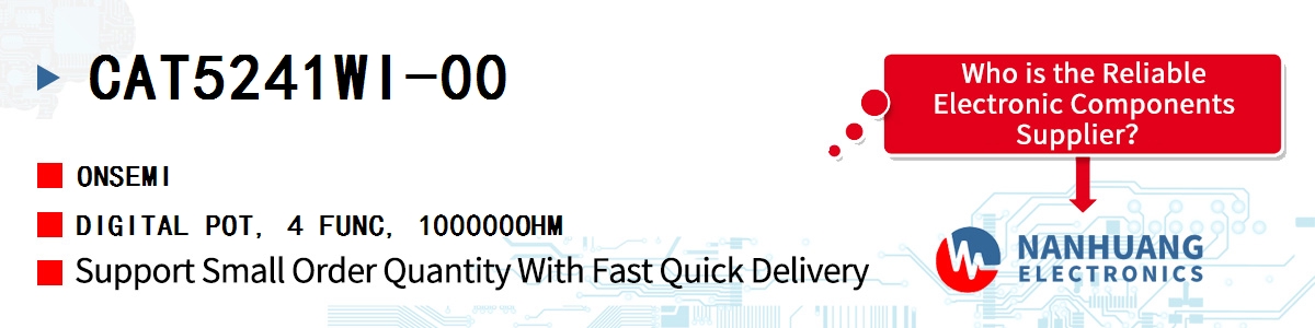 CAT5241WI-00 onsemi DIGITAL POT, 4 FUNC, 100000OHM