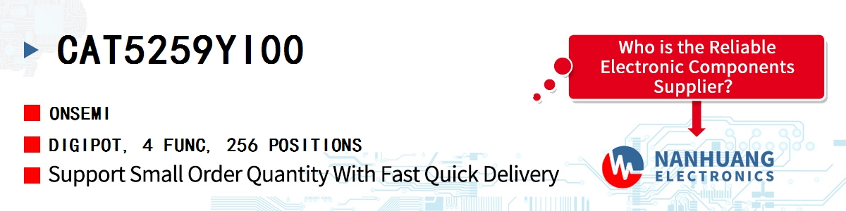 CAT5259YI00 onsemi DIGIPOT, 4 FUNC, 256 POSITIONS