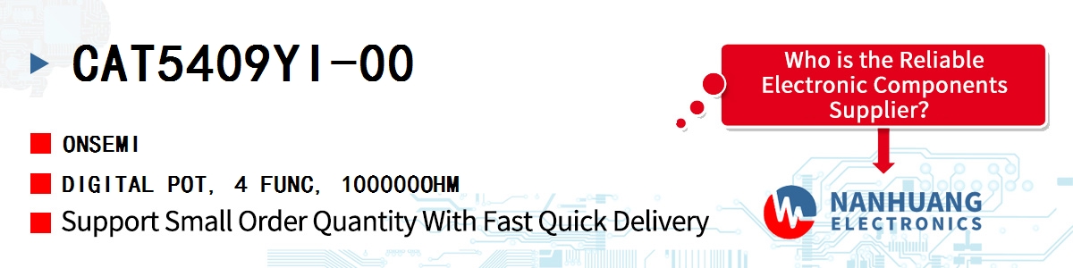 CAT5409YI-00 onsemi DIGITAL POT, 4 FUNC, 100000OHM