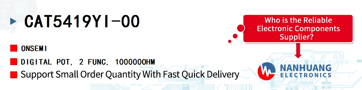 CAT5419YI-00 onsemi DIGITAL POT, 2 FUNC, 100000OHM