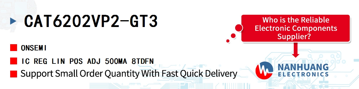 CAT6202VP2-GT3 onsemi IC REG LIN POS ADJ 500MA 8TDFN