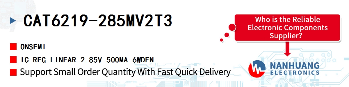 CAT6219-285MV2T3 onsemi IC REG LINEAR 2.85V 500MA 6WDFN
