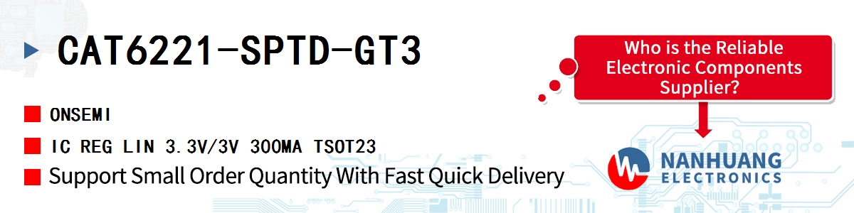 CAT6221-SPTD-GT3 onsemi IC REG LIN 3.3V/3V 300MA TSOT23