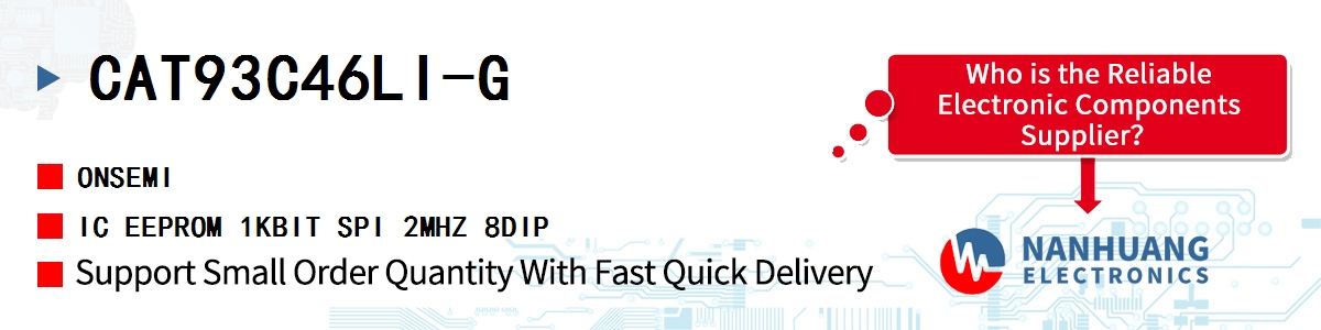 CAT93C46LI-G onsemi IC EEPROM 1KBIT SPI 2MHZ 8DIP