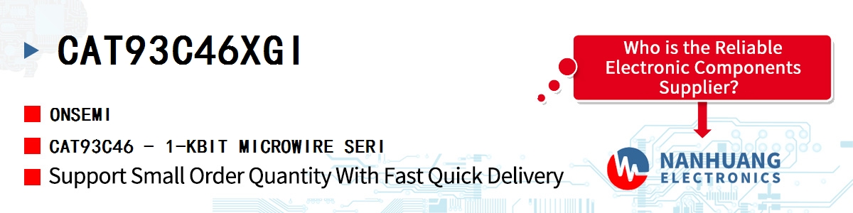 CAT93C46XGI onsemi CAT93C46 - 1-KBIT MICROWIRE SERI