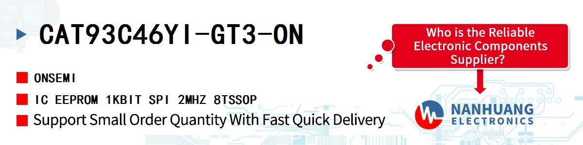 CAT93C46YI-GT3-ON onsemi IC EEPROM 1KBIT SPI 2MHZ 8TSSOP